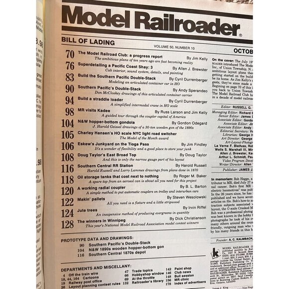 Vintage Model Railroader Magazines 1983 Issues: December March October - Picture 5 of 7